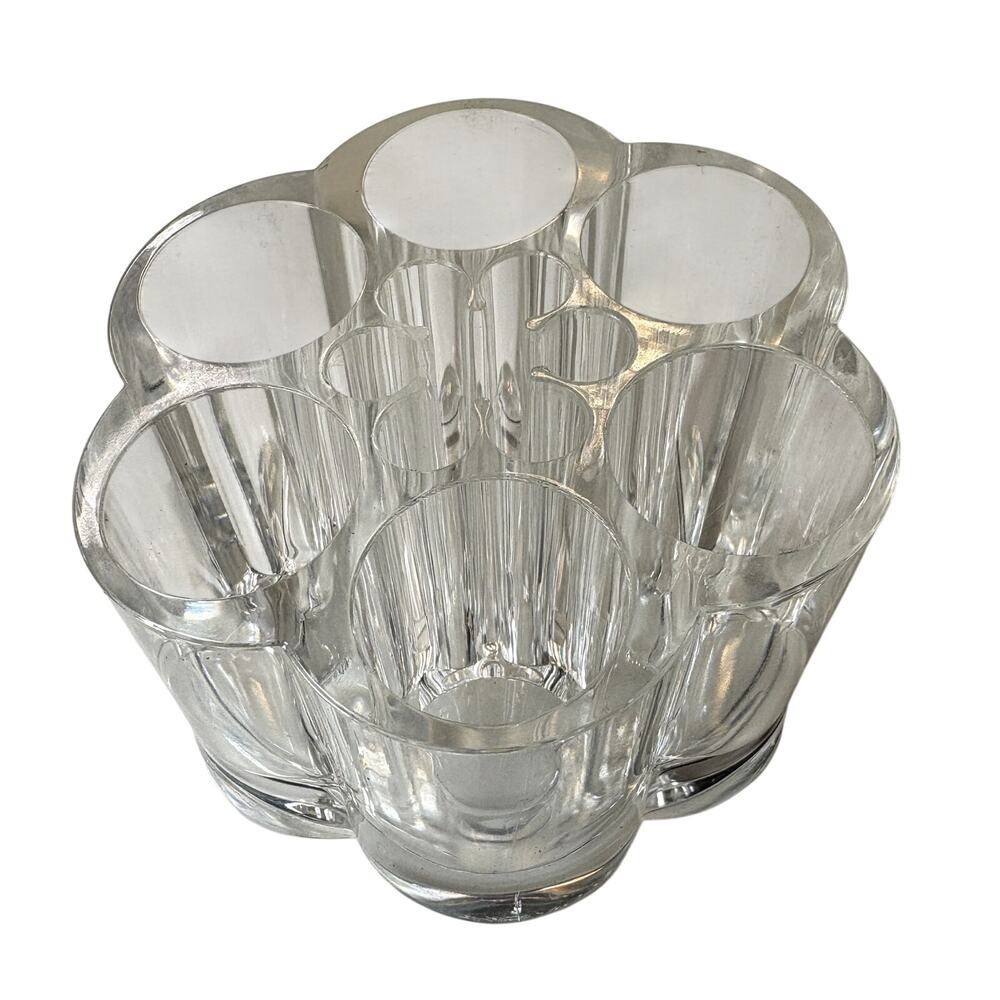 Clear Acrylic Cosmetic Organizer for Lipstick & Eyeliner (12 Slots, 3 3/4" W) -v